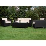 Cambridge Range Black All Weather Synthetic Rattan set
