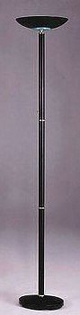 Kitchen: Black Halogen Floor Lamp w/ Dimmer Switch