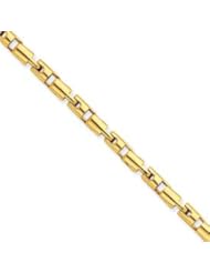 14k Yellow Gold Barrel Lobster Bracelet 8.5in