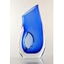 Glass Blue Vase Beautiful & Elegant 100% Handblown Art X488-1