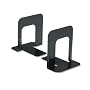 Standard Economy Metal Bookends, Black Enamel (UNV54051) Category: Book Holders and Book Ends