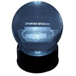 MICHIGAN STATE SPARTANS LIGHTED GLASS STADIUM GLOBE