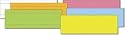 SENTENCE STRIPS LINED MULTI-COLORED75/PK 3 X 24