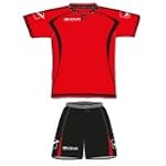 COMPLETO CALCIO GIVOVA ARES ROSSO NERO L