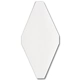 Adex USA Neri Diamond Flat White Ceramic Tile & Stone