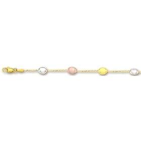 14k Yellow Rope and Ball Station Anklet - 10 Inch by JewelryWeb