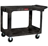 UTILITY 2 FLAT-SHELF CART 500 LB STRUCT FOAM BLA
