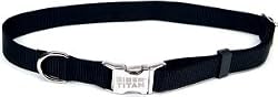 Spectra Blue Nylon Adjustable Collar w/ Metal Buckle - Size from 12 to 18 Inches with a Width of 3/4 in.