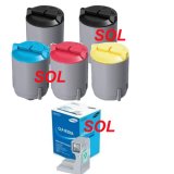 (6 Pcs) Compatible Samsung Clp-k300a , Clp-c300a, Clp-m300a, Clp-y300a, Clp-w300a Color Laser Toner Cartridges for Clp-300 , Clx-3160 Printers (2 Blacks + Colors + Waste Toner)