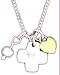  : FAR FETCHED WHITE PEARL CROSS HEART CHARM NECKLACE 16 INCHES