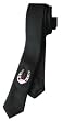 RETRO HORSESHOE EMBROIDERED SKINNY TIE