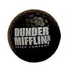 The Office Dunder Mifflin Paper Company Black Golf Ball