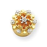 10k Rhodium Citrine and Diamond Bracelet
