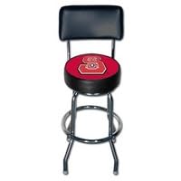 North Carolina State Wolfpack Single Rung Vinyl Bar Stool w Back 