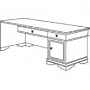 Right Single Pedestal, Drop Front, Tower Compartment, 66"x27-3/4"x30" (DMI7684490) Category: Wood Desks