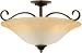 Search : Quoizel DH1722PN Duchess 13-Inch Extra Large Semi Flush Mount with Champagne Marble Glass, Palladian Bronze