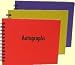 BLUE WIRO BOUND AUTOGRAPH BOOK HARD BACK 115 x 146mm