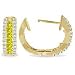 Natural Diamonds Fancy Yellow Color Enhanced Diamond Hoop Earrings.