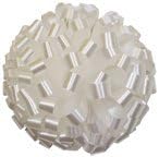 15" Car Bow w/ Four 7' Tails White