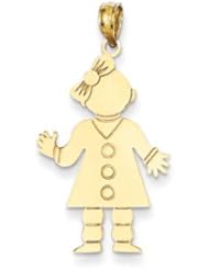 Genuine IceCarats Designer Jewelry Gift 14K Polished Girl Pendant