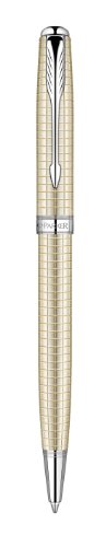 Parker Sonnet Sterling Cisel�  Medium Point Ballpoint Pen with Silver Trim, Silver (1774617) On Sale