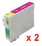 2 X T0713 Magenta Compatible Printer Ink Cartridge for Epson Stylus SX415