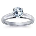 4.00 Carat F/IF Round Certified Diamond Solitaire Engagement Ring in 18ct Solid White Gold
