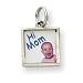 Sterling Silver Boy Hi Mom Charm QC4618