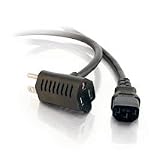 1.5ft Universal 16 AWG Power Cord With Extra Outlet
