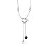 14K White Gold Fwp and Diamond Necklace, 17 D.03ctw. 6.5-7mm