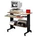 35 Wide Fixed Height Workstation, Oak Shelves/Black Frame (SAF1921MO) Category: Mobile Workstations