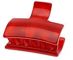 France Luxe Mini Solid Rectangle Jaw - Nacro Red