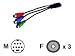 Electronics : InFocus - Video adapter - RCA (F) - 7 PIN mini-DIN (M) - 16 cm