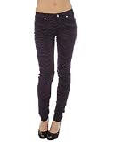 Tripp NYC The Stretch Twill Pants in Purple Zebra,Denim for Women