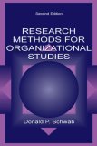 Research Methods for Organizational Studies