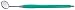 Dental Mirror Silicone Handle, Simple Stem, Green, D-MHS-04