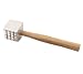 Steak Tenderizer, 2'' X 4-1/4'' Hardwood Mallet, 10-1/2'' Length, Coarse/Fine Cut, Cast Aluminum Hea