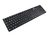 ULTRON Tastatur UMT-800 Black Key USB flache Praezisionstasten schwarz 105/110 Tasten 5 Hot Keys 2m Kabel Gamer-Switch Energiesparm.