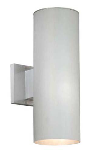 Vaxcel USA COOWB052SL 2 Light Large Outdoor Wall Lamp Lighting Fixture in Aluminum, Glass