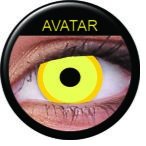 Farbige Kontaktlinsen crazy Kontaktlinsen crazy contact lenses avatar gelb 1 Paar inkl. 60ml Kombilösung und Kontaktlinsenbehälter
