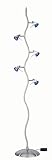 Mambo Floor Lamp - Tree Lamp Style - Polished Steel/Blue
