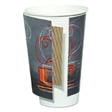 DXE0116C - Insulair Hot Cups, 16 oz, 25/PK
