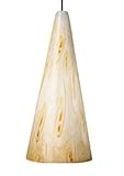 IMAGE OF Tech Lighting 700KLSTRCC-LED Starry Night Collection - Kable Lite Mini Pendant, Chrome Finish with Caramel Glass