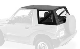 Bestop 51362-15 Replace-a-top Black Denim Replacement Soft Top