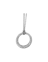 Clevereves 14K White Gold 1 1 6 Ct Tw Diamond Necklace