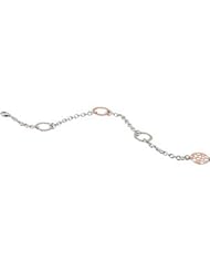 Sterling Silver 08.00 Inch Rose Gold Plate Sterling Silver Fashion Bracelet