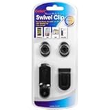 Cellet Black Universal Swivel 4PC Clip (4 in 1) - Clamshell Package