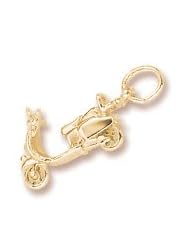 Rembrandt Charms Scooter Charm, 10K Yellow Gold