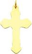 14K Gold Engraveable Cross Charm