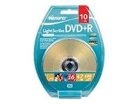 Memorex, 10 x DVD+R - 4.7 GB 16x - LightScribe - Blisterverpackung - Speichermedium, 864171-10BP